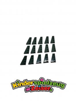 Preview: LEGO 15 x FlÃ¼gelplatte links dunkelgrÃ¼n Dark Green Wedge Plate 4x2 Left 41770