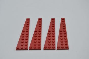 Preview: LEGO 4 x FlÃ¼gelplatte links rot Red Wedge Plate 12x3 Left 47397