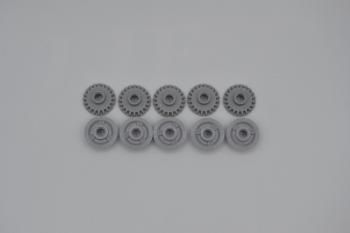 Preview: LEGO 10 x Technik Zahnrad 20 ZÃ¤hne neuhell grau newgrey technic cogwheel 87407