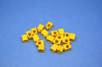 Preview: LEGO 20 x Lochstein Lochbalken gelb Yellow Technic Brick 1x1 with Hole 6541 