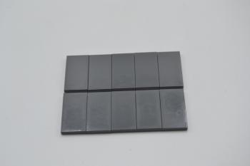 Preview: LEGO 10 x Fliese Kachel neues dunkelgrau Dark Bluish Gray Tile 2x4 87079 4560184