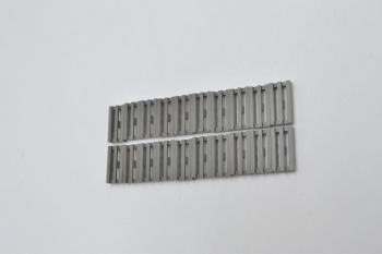 Preview: LEGO 20 x Gitterfliese alt dunkelgrau Dark Gray Tile 1x2 Grille Groove 2412b