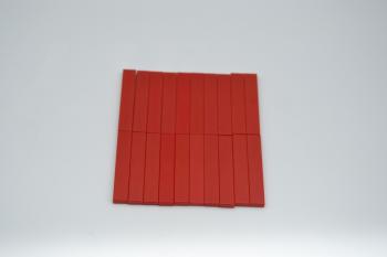 Preview: LEGO 20 x Fliese Platte Kachel Kacheln glatt rot Red Tile 1x6 6636