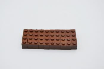 Preview: LEGO 20 x Basisstein alt braun Brown Basic Brick 1x2 3004