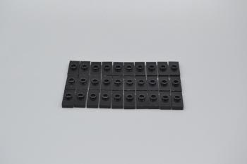 Preview: LEGO 30 x Fliesen Noppe schwarz Black Plate Modified 1x2 with 1 Stud 3794a