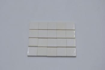 Preview: LEGO 20 x Kachel Fliese mit Rille weiÃŸ White Tile 2x2 with Groove 3068b