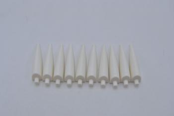 Preview: LEGO 10 x Horn Kralle weiÃŸ White Barb Claw Horn Tooth Large 11089