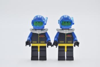 Preview: LEGO 2 x Figur Minifigur Minifigures Fahrer blau Extreme Team Blue Diver ext014 