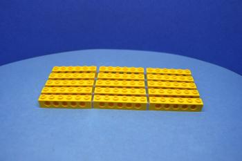Preview: LEGO 15 x Lochstein Lochbalken gelb Yellow Technic Brick 1x6 with Holes 3894