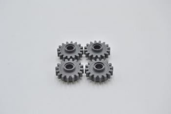 Preview: LEGO 4 x Zahnrad neues dunkelgrau Dark Bluish Gray Technic Gear 16 Tooth 6542b