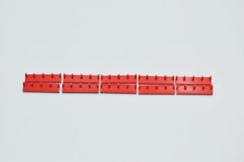 Preview: LEGO 10 x Scharnierplatte Halterung 5 Finger rot Red Hinge Tile 1x4 4625