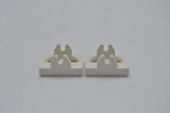 Preview: LEGO 2 x Magnethalterung kurz weiÃŸ White Magnet Holder 2x2 Short Arms 2609a