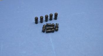 Preview: LEGO 10 x Technik Verbinder mit Pin & Kugelkopf schwarz black technic 6628