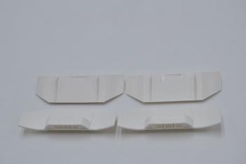 Preview: LEGO 4 x Spoiler weiÃŸ White Technic Panel Car Spoiler 3x8 Three Holes 61073