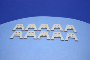 Preview: LEGO 10 x FlÃ¼gelplatte althell grau Light Gray Plate 3x4 without Stud Notch 4859