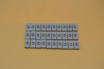 Mobile Preview: LEGO 30 x Fliese neuhell grau Light Bluish Gray Plate 1x2 without Groove 3794a