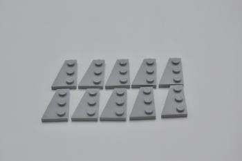 Preview: LEGO 10 x FlÃ¼gelplatte links neuhell grau Light Bluish Gray 3x2 Left 43723