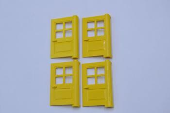 Mobile Preview: LEGO 4 x HaustÃ¼r EingangstÃ¼r gelb Yellow Door 1x4x5 with 4 Panes 3861
