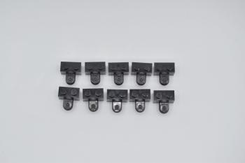 Preview: LEGO 10 x Stein 1x2 Scharnier Gelenk 2 Finger schwarz black brick hinge 30014