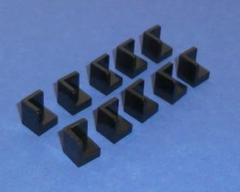 Preview: LEGO 10 x Paneele Ecke Winkel schwarz Black Panel 1x1x1 Corner 6231