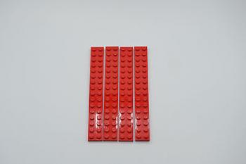Preview: LEGO 4 x Basisplatte 2x16 rot red basic plate 4282 428221