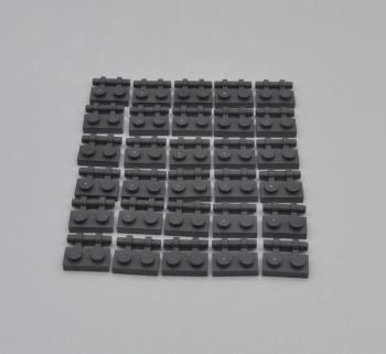 Preview: LEGO 30 x Platte Griff neues dunkelgrau Dark Bluish Gray Plate 1x2 Handle 2540