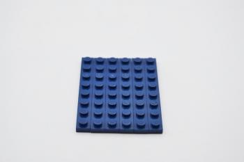 Preview: LEGO 6 x Basisplatte dunkel blau Dark Blue Basic Plate 1x8 3460 6250216