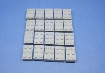 Preview: LEGO 20 x Basisstein Stein neuhell grau Light Bluish Gray Brick 2x3 3002