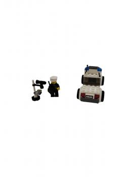 Preview: LEGO Set 7236 Streifenwagen ohne BA Police Car Black Sticker without instruction