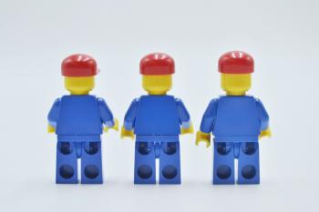 Preview: LEGO 3 x Figur Minifigur Bulldozer Logo jbl009 aus Set 6447 6329