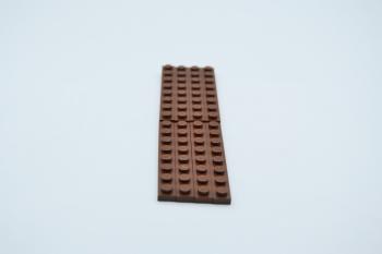 Preview: LEGO 8 x Basisplatte Bauplatte Grundplatte alt braun Brown Basic Plate 1x8 3460