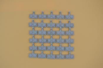 Preview: LEGO 30 x Platte Haken neuhell grau Light Bluish Gray Plate Modified 1x2 4623