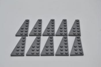 Preview: LEGO 10 x FlÃ¼gel links neues dunkelgrau Dark Bluish Gray Plate 6x3 Left 54384