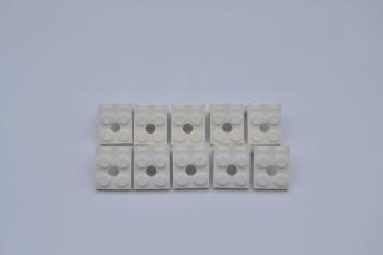 Preview: LEGO 10 x Winkelplatte weiÃŸ White Bracket 2x2 - 2x2 with 2 Holes 3956