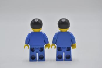 Mobile Preview: LEGO 2 x Figur Minifigur Minifigures Classic Town Arbeiter Jacket Blue jbl007 