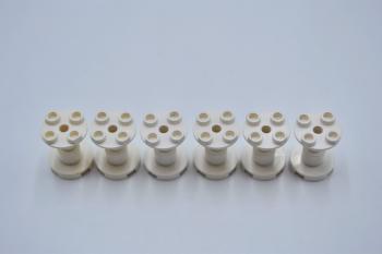 Preview: LEGO 6 x StÃ¼tze mit Loch weiÃŸ White Support 2x2x2 Stand with Complete Hole 3940b