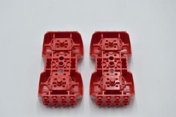 Preview: LEGO 2 x Fahrgestell rot Red Vehicle Base 5x10x2 1/2 with Same Color 11650c01