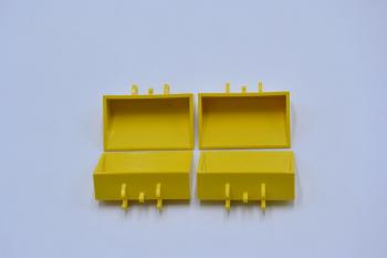 Preview: LEGO 4 x Baggerschaufel gelb Yellow Vehicle Digger Bucket Smooth 3x5x1 1/3 3433