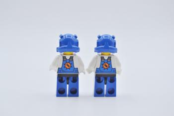 Preview: LEGO 2 x Figur Minifigur Minifigures Power Miners Power Miner - Brains pm007