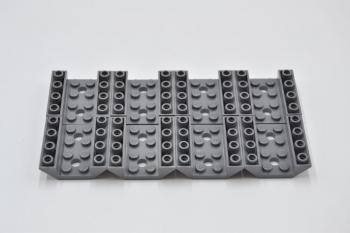 Preview: LEGO 8 x Wanne neues dunkelgrau Dark Bluish Gray Slope 4x4 Double 2 Holes 72454