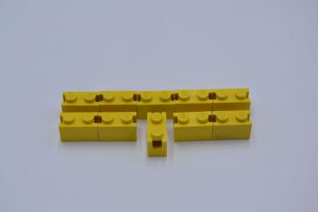 Preview: LEGO 10 x Armhalter Stein gelb Yellow Modified 1x2 Digger Bucket Arm Holder 3317