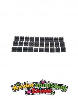 Preview: LEGO 30 x Platte Konverter schwarz Black Plate 2x2x2/3 2 Studs on Side 99206