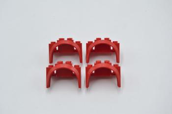 Preview: LEGO 4 x KotflÃ¼gel rot Red Vehicle Mudguard 4x2 1/2x2 1/3 with Arch Round 18974