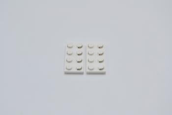 Mobile Preview: LEGO 2 x Kontaktplatte weiÃŸ White Electric Plate 2x4 with Contacts 4757