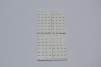 Preview: LEGO 4 x Platte abgerundet pat pend rechts weiÃŸ white right plate 4x8 