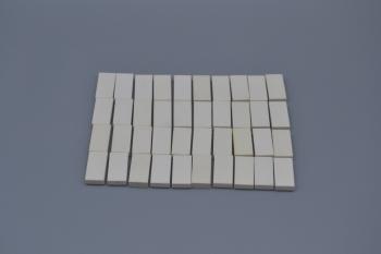 Preview: LEGO 40 x Kachel Fliese weiÃŸ White Tile 1x2 with Groove 3069b