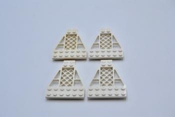 Preview: LEGO 4 x FlÃ¼gelplatte Gitter weiÃŸ White Wedge 8x6x2/3 Space 30036