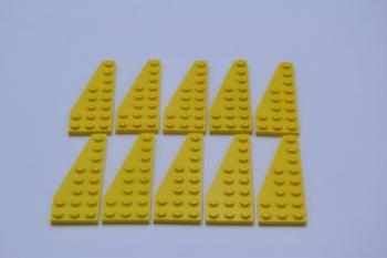 Preview: LEGO 10 x FlÃ¼gelplatte links gelb Yellow Wedge Plate 8x3 Left 50305