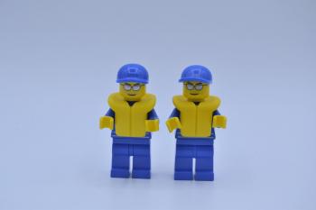 Preview: LEGO 2 x Figur Minifigur Octan blau blue oil life jacket oct056 aus Set 4641