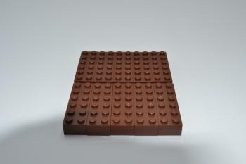 Preview: LEGO 10 x Basisstein Stein rotbraun Reddish Brown Basic Brick 2x6 2456